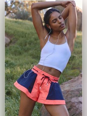FP Movement Silver Lining Hike Shorts (Neon Coral Combo - Size Small, NWT)